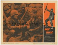 9k938 WAR HUNT LC #1 1962 close up of John Saxon & Robert Redford in his first starring role!