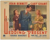 9k950 WEDDING PRESENT LC 1936 close up of dirty Cary Grant between Joan Bennett & Inez Courtney!