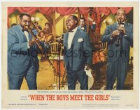 9k967 WHEN THE BOYS MEET THE GIRLS LC #4 1965 Louis Armstrong & band play Throw It Out Your Mind!