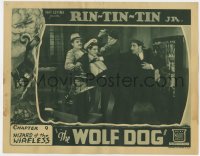 9k979 WOLF DOG chapter 9 LC 1933 bad guys take gun from guard, Rin Tin Tin Jr. in border art!
