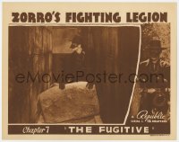 9k999 ZORRO'S FIGHTING LEGION chapter 7 LC 1939 great c/u of masked hero Reed Hadley, The Fugitive!