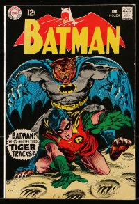 9m247 BATMAN #209 comic book February 1969 D.C. Comics, who's making these tiger tracks?!
