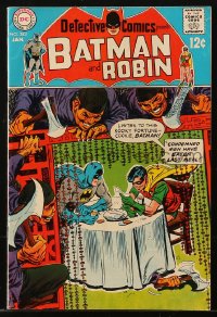9m253 BATMAN #383 comic book January 1969 reading fortune cookie that says it's their last meal!