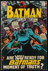 9m248 BATMAN #211 comic book May 1969 D.C. Comics, are you ready for Batman's moment of truth!