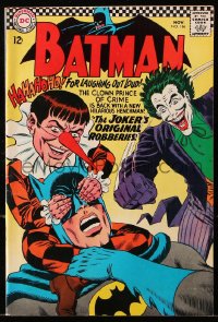 9m244 BATMAN #186 comic book November 1966 Clown Prince of Crime, The Joker's Original Robberies!