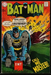 9m249 BATMAN #215 comic book September 1969 D.C. Comics, Wayne Manor & everyone in it are destroyed!