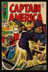 9m263 CAPTAIN AMERICA #108 comic book December 1968 Marvel Comics, Target: The Trapster!
