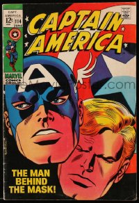 9m267 CAPTAIN AMERICA #114 comic book June 1969 The Man Behind the Mask, Johnny Romita cover art!