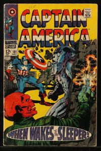 9m260 CAPTAIN AMERICA #101 comic book May 1968 Marvel Comics, When Wakes The Sleeper!