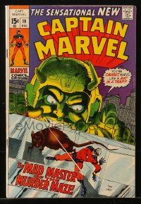 9m276 CAPTAIN MARVEL #19 comic book December 1969 The Mad Master of the Murder Maze!