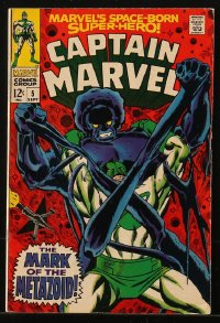 9m280 CAPTAIN MARVEL #5 comic book September 1968 Space-Born Super-Hero, Mark of the Metazoid!
