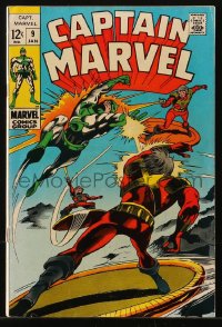 9m283 CAPTAIN MARVEL #9 comic book January 1969 Between Hammer and Anvil!