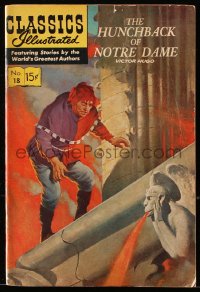 9m286 CLASSICS ILLUSTRATED #18 comic book December 1944 The Hunchback of Notre Dame by Victor Hugo!