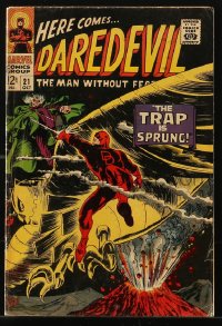 9m301 DAREDEVIL #21 comic book October 1966 Marvel Comics, Man Without Fear, The Trap is Sprung!