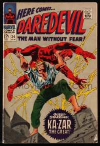 9m304 DAREDEVIL #24 comic book January 1967 The Man Without Fear, guest-starring Ka-Zar The Great!