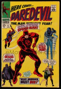 9m306 DAREDEVIL #27 comic book April 1967 Mike Murdock Must Die, Spider-Man crossover!