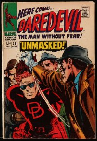 9m308 DAREDEVIL #29 comic book June 1967 The Man Without Fear, captured by The Boss, Unmasked!