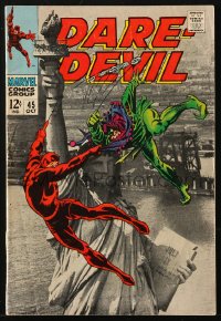 9m321 DAREDEVIL #45 comic book October 1968 The Man Without Fear, The Dismal Dregs of Defeat!