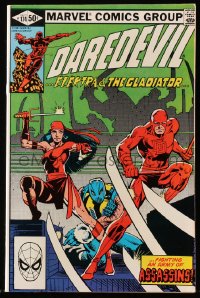 9m297 DAREDEVIL #174 comic book September 1981 The Man Without Fear, with Elektra & The Gladiator!