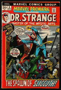 9m327 DR. STRANGE #4 comic book September 1972 Master of the Mystic Arts, Spawn of Sligguth!