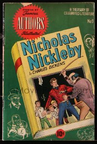9m337 FAMOUS AUTHORS ILLUSTRATED #9 comic book November 1950 Nicholas Nickleby by Charles Dickens!