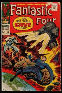 9m338 FANTASTIC FOUR #62 comic book May 1967 Marvel Comics, ...and one shall save him!