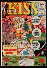 9m340 FIRST KISS #10 comic book September 1959 Loves & thrills of Mardi Gras in The Masked Lover!