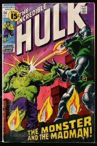 9m362 INCREDIBLE HULK #144 comic book October 1971 Marvel Comics, Doctor Doom crossover!
