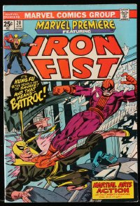 9m367 IRON FIST #20 comic book January 1975 Kung Fu vs the deadly art of Savate, that means Batroc!