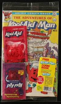 9m375 KOOL-AID MAN #6 comic book 1986 The Adventures of Kool-Aid Man, includes powdered drink packets!