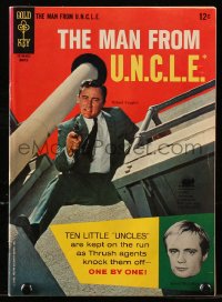 9m379 MAN FROM U.N.C.L.E. #5 comic book March 1966 Robert Vaughn as Napoleon, McCallum as Illya!