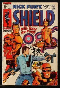 9m392 NICK FURY #12 comic book May 1969 Agent of S.H.I.E.L.D., Hell Hath No Fury!