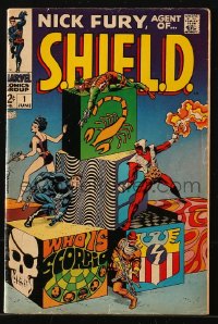 9m389 NICK FURY #1 comic book June 1968 Agent of S.H.I.E.L.D., Who is Scorpio!
