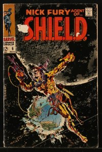 9m402 NICK FURY #6 comic book November 1968 Agent of S.H.I.E.L.D., great cover art by Jim Steranko!