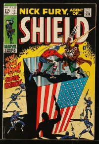 9m393 NICK FURY #13 comic book July 1969 Agent of SHIELD, The Super-Patriot!
