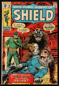 9m397 NICK FURY #18 comic book March 1971 Agent of SHIELD, Fixer, Mentallo & the deadly Druid!