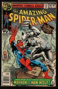 9m419 SPIDER-MAN #190 comic book March 1979 Mayhem is the Man-Wolf, never such a surprise ending!