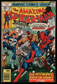 9m417 SPIDER-MAN #174 comic book November 1977 The Punisher, The Hitman's Back in Town!