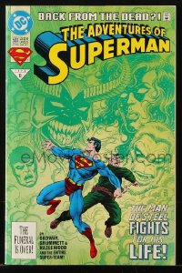 9m423 SUPERMAN #500 comic book June 1993 back from the dead, The Man of Steel fights for his life!