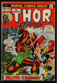 9m428 THOR #210 comic book April 1973 Marvel Comics, Hellfire and the Hammer!