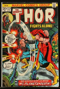 9m435 THOR #218 comic book December 1973 Marvel Comics, The 5 Planets of Death!