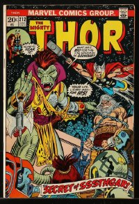 9m430 THOR #212 comic book June 1973 Marvel Comics, The Secret of Sssthgar!