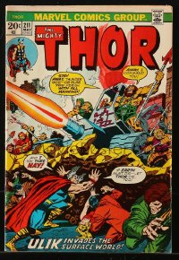 9m429 THOR #211 comic book May 1973 Marvel Comics, Ulik invades the surface world!