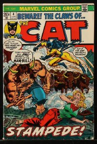 9m442 TIGRA #4 comic book June 1973 beware her claws, mankind will fall beneath Man-Bull's hooves!