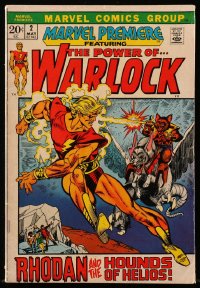 9m447 WARLOCK #2 comic book May 1972 Marvel Comics, Rhodan and the Hounds of Helios!