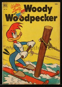 9m449 WOODY WOODPECKER #416 comic book August-September 1952 Walter Lantz, water skiing cover art!