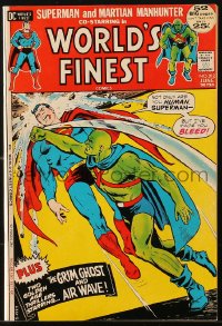 9m456 WORLD'S FINEST #212 comic book June 1972 Superman & Martian Manhunter, 52 pages!