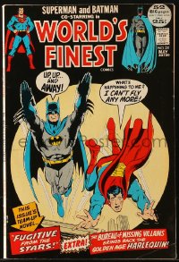 9m455 WORLD'S FINEST #211 comic book May 1972 Superman & Batman, Fugitive From the Stars, 52 pages!