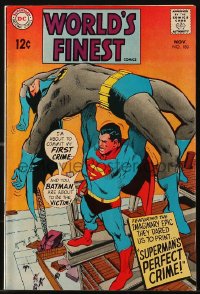 9m451 WORLD'S FINEST #180 comic book November 1968 Superman & Batman, Superman's Perfect Crime!