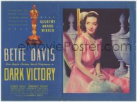 9m126 DARK VICTORY herald 1939 pretty Bette Davis gives another Academy Award performance!